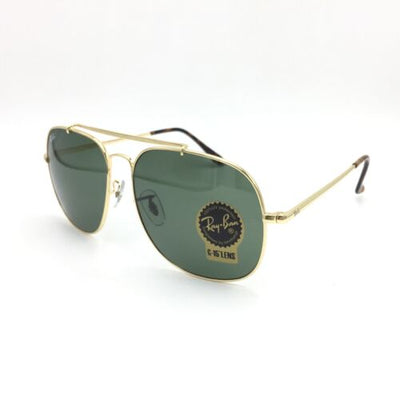 Ray-Ban RB3561 001 Gold General Sunglasses - Classic Green Lenses