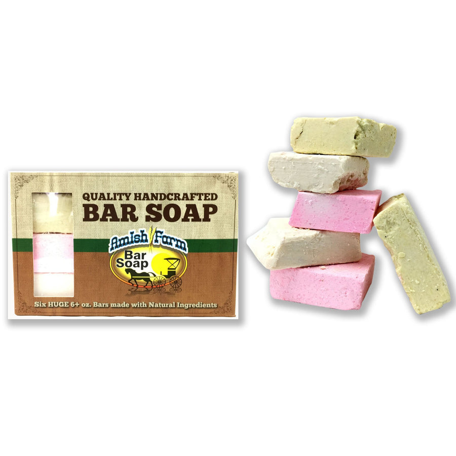 6 Pack All Natural Amish Farms Large Soap