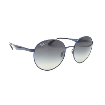 Ray-Ban RB3537 185/11 Round Blue Sunglasses with 51mm Grey Gradient Lenses