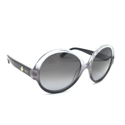 Oliver Peoples MCM615S 023 Transparent Black Round Sunglasses Gradient Gray Lens
