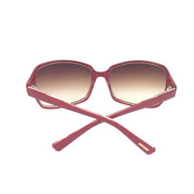 Oliver Peoples Candice SCA Red Pink Squared Sunglasses w/ Gradient Brown Lenses