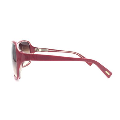 Oliver Peoples Candice SCA Red Pink Squared Sunglasses w/ Gradient Brown Lenses