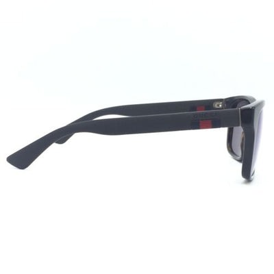 Gucci GG 0008S 003 Squared Dark Havana Brown  w/ Blue Mirrored Lenses 53mm