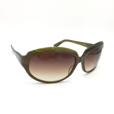 Oliver Peoples La Donna SI Wood Brown Butterfly Sunglasses Gradient Brown Lenses
