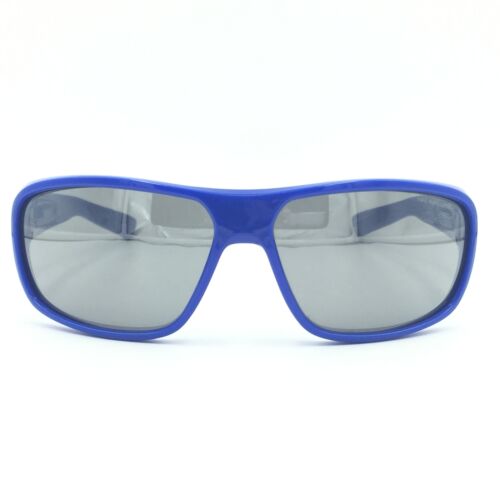 Nike Mercurial EV0887 407 Shiny Blue Kids Sunglasses W/ Silver Mirrored Lenses