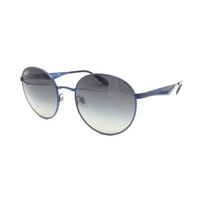 Ray-Ban RB3537 185/11 Round Blue Sunglasses with 51mm Grey Gradient Lenses