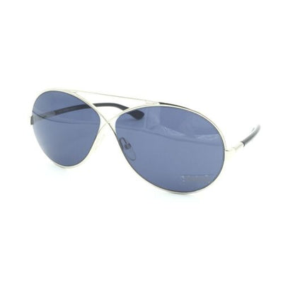 Tom Ford Georgette TF 154 18V Silver Black  W/ Blue Lenses 64mm