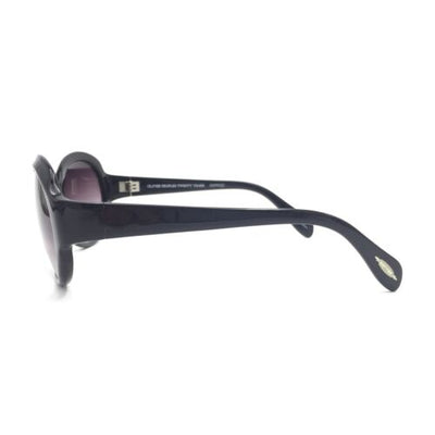 Oliver Peoples Merce BK Black Oval Sunglasses w/ Gradient Gray Lenses