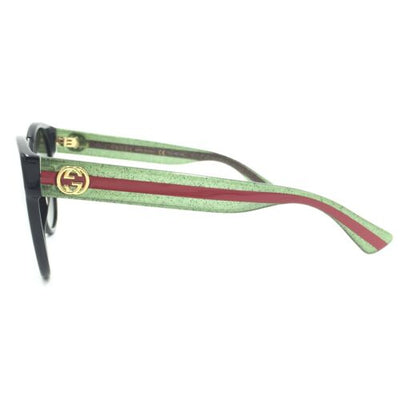 Gucci GG0035S 002 Black Glitter Green Red W/ Green  Lenses 54mm