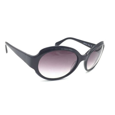Oliver Peoples Merce BK Black Oval Sunglasses w/ Gradient Gray Lenses