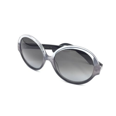 Oliver Peoples MCM615S 023 Transparent Black Round Sunglasses Gradient Gray Lens
