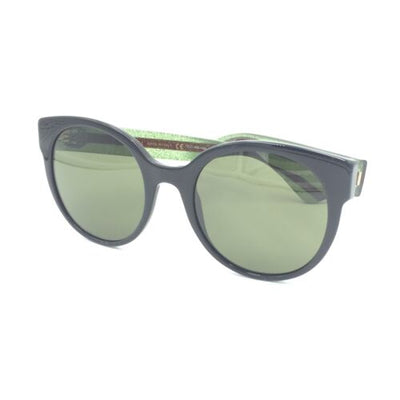 Gucci GG0035S 002 Black Glitter Green Red W/ Green  Lenses 54mm