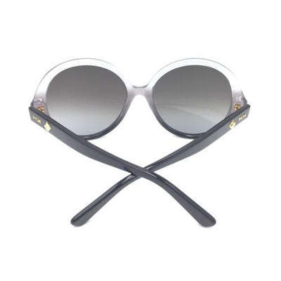 Oliver Peoples MCM615S 023 Transparent Black Round Sunglasses Gradient Gray Lens