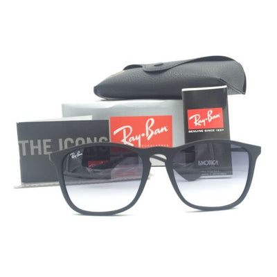 Ray-Ban RB4187 622/8G Chris Black Squared Sunglasses Gradient Lens 54mm