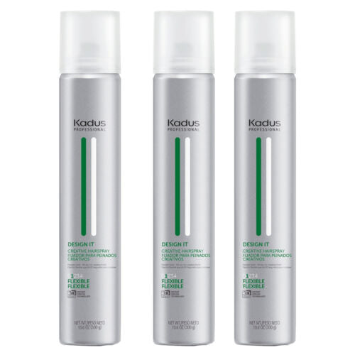 Kadus Professional Design It Creative Hairspray, 10.6 (55% VOC) Ounce Lot 3
