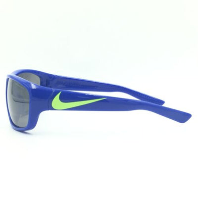 Nike Mercurial EV0887 407 Shiny Blue Kids Sunglasses W/ Silver Mirrored Lenses