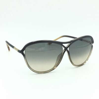 Tom Ford Tabitha TF183 20B Transparent Gray Clear W/ Grey Gradient Lenses 59mm