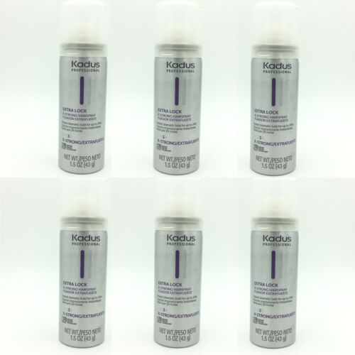 Kadus Extra Lock X-Stong Hairspray For Women 1.5 oz Lot of 6