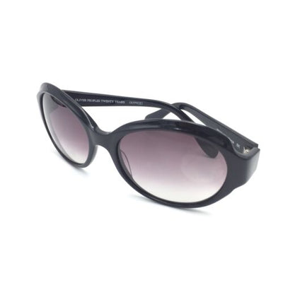 Oliver Peoples Merce BK Black Oval Sunglasses w/ Gradient Gray Lenses