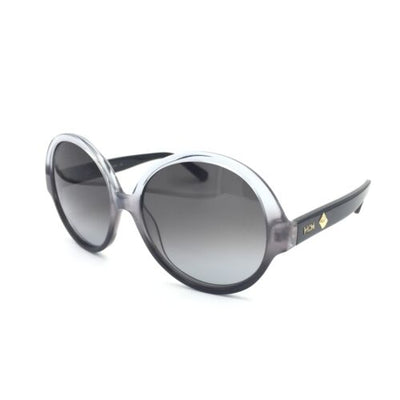 Oliver Peoples MCM615S 023 Transparent Black Round Sunglasses Gradient Gray Lens
