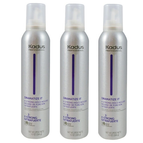 Kadus Dramatize It X-Strong Mousse for Women 10 oz 284 g Lot of 3