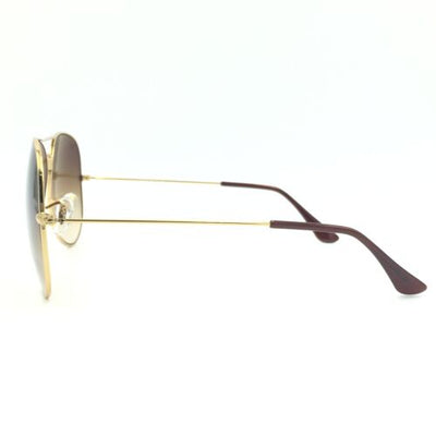 New Ray-Ban RB3026 001/51 Gold Aviator Sunglasses Brown Gradient Lens 62mm