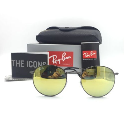 Ray-Ban RB3447 029/93 Gunmetal Round Sunglasses
