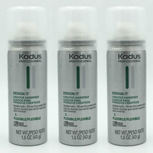 Kadus Professional Design it Creative Hair Spray 1.5 oz 43 g Lot of 3