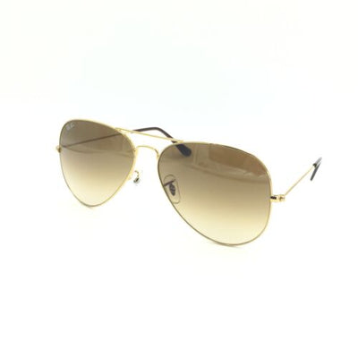 New Ray-Ban RB3026 001/51 Gold Aviator Sunglasses Brown Gradient Lens 62mm