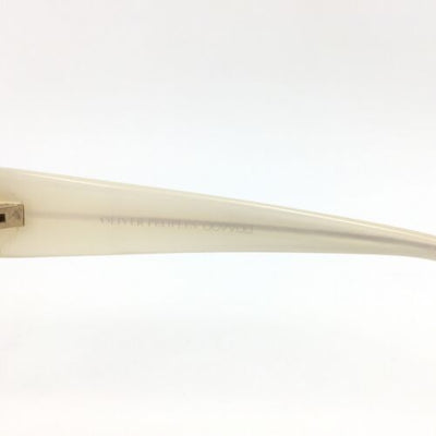 Oliver Peoples Harlot IS Pearl White Butterfly Sunglasses Gradient Brown Lenses