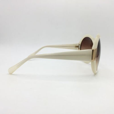 Oliver Peoples Harlot IS Pearl White Butterfly Sunglasses Gradient Brown Lenses