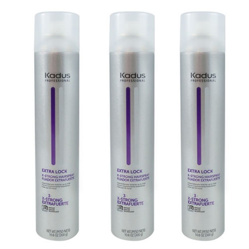 Kadus Extra Lock X-Stong Hairspray 10.6 oz lot of 3