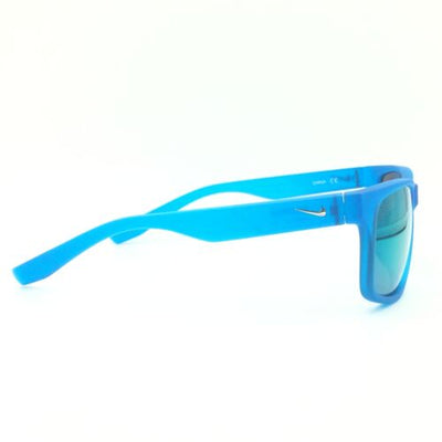 Nike Cruiser EV0835 421 Square Neon Blue Sunglasses W/ Green Mirrored Lenses