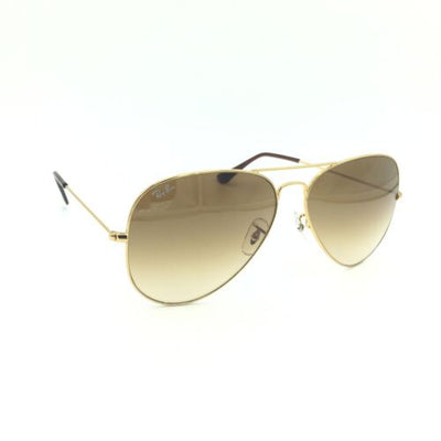 New Ray-Ban RB3026 001/51 Gold Aviator Sunglasses Brown Gradient Lens 62mm