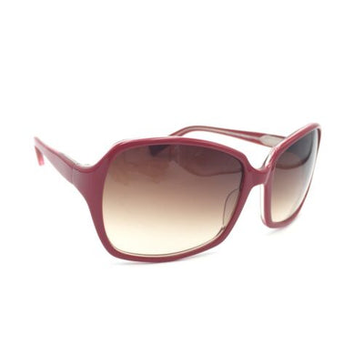 Oliver Peoples Candice SCA Red Pink Squared Sunglasses w/ Gradient Brown Lenses