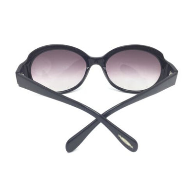 Oliver Peoples Merce BK Black Oval Sunglasses w/ Gradient Gray Lenses