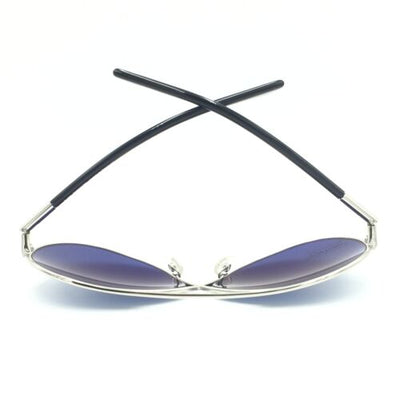 Tom Ford Georgette TF 154 18V Silver Black  W/ Blue Lenses 64mm