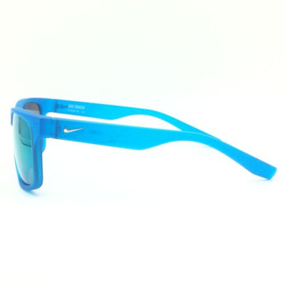 Nike Cruiser EV0835 421 Square Neon Blue Sunglasses W/ Green Mirrored Lenses