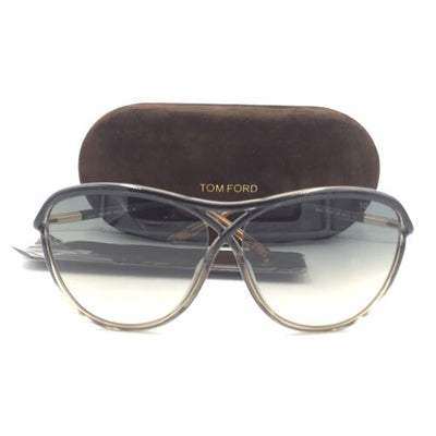 Tom Ford Tabitha TF183 20B Transparent Gray Clear W/ Grey Gradient Lenses 59mm