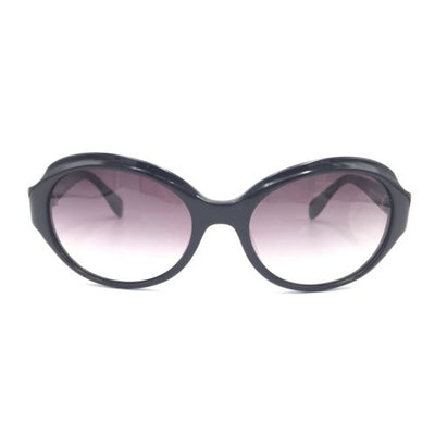 Oliver Peoples Merce BK Black Oval Sunglasses w/ Gradient Gray Lenses