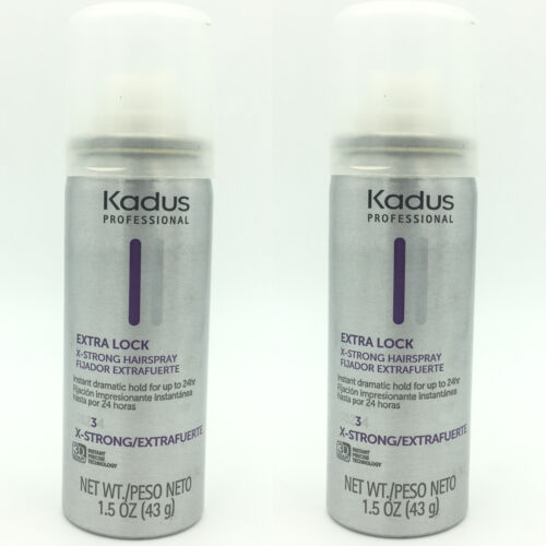 Kadus Extra Lock X-Stong Hairspray For Women 1.5 oz Lot of 2