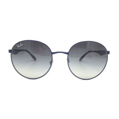 Ray-Ban RB3537 185/11 Round Blue Sunglasses with 51mm Grey Gradient Lenses