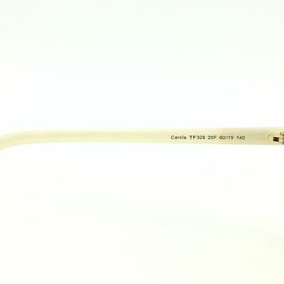 Tom Ford Carola TF 328 20F Ivory Butterfly Frame w/ Gradient Brown Lenses