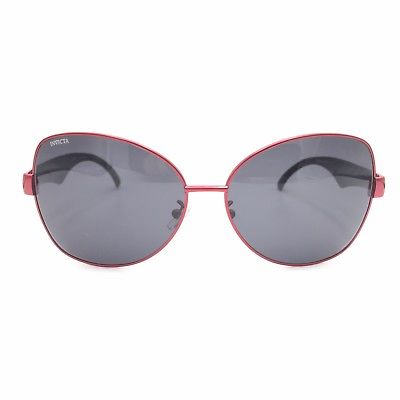 Invicta IEW020 05 Red Black Butterfly Sunglasses Gray 62mm lenses