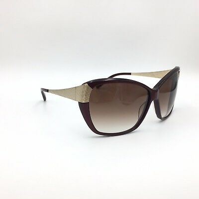 Oliver Peoples Skyla Dark Red Square Sunglasses Brown Gradient 62mm lenses