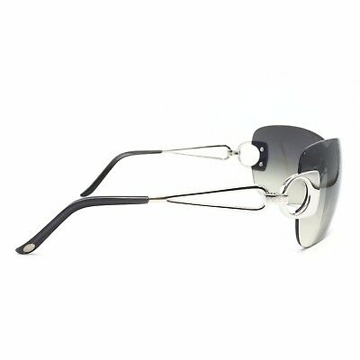 Fred Lunettes Success Solaire 112 Silver Shield Sunglasses Grey Gradient lenses