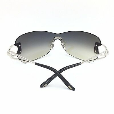 Fred Lunettes Success Solaire 112 Silver Shield Sunglasses Grey Gradient lenses
