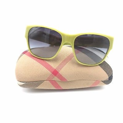 Burberry B4104-A 3277/8G Gunmetal Squared Sunglasses Gray Gradient 55mm lenses