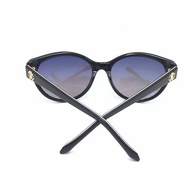 Roberto Cavalli Alrischa 824S 05B Black Cat Eye Sunglasses Gradient 58mm lenses