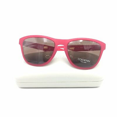 Calvin Klein 3165S 277 Matte Red Square Sunglasses Gray 54mm lenses